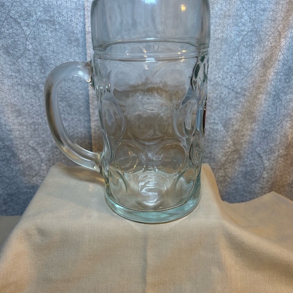 Paulaner München German Beer Stein Glass Tankard 1L (2 Pints) Mug Dimples - Picture 5 of 5